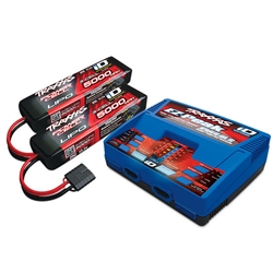 Traxxas 3S Completer Pack with (2) 3S 11.1V 5000mAh LiPo Batteries and (1) EZ-Peak Dual Charger