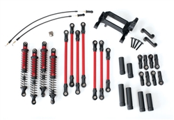 Traxxas Long Arm Lift Kit TRX-4 Complete Red (Red Powder Coated Links Red-Anodized Shocks)