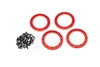 Traxxas 2.2" Beadlock Rings Red Aluminum (4)
