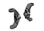 Traxxas Caster Blocks, 6061-T6 Aluminum (Dark Titanium) (left & right), TRX-4m