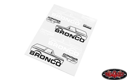 RC4WD Body Decals for Traxxas TRX-4 '79 Bronco Ranger XLT (Style B)