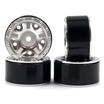 Yeah Racing Aluminum CNC 5 Spoke Beadlock Wheels for Axial SCX24 (4) - Silver