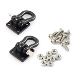 Yeah Racing 1/10 RC Rock Crawler Accessories - Heavy Duty Shackle w/Mounting Bracket - Black