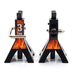 Yeah Racing 1/10 RC Rock Crawler Accessory - Height Adjustable 3 Ton Jack Stand Black 2pcs