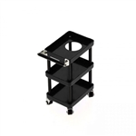 Yeah Racing 1/10 Scale 3-Tiered Rolling Metal Cart - Black