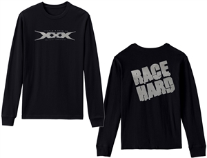 Triple X Race Hard' Short Sleeve Black T-Shirt