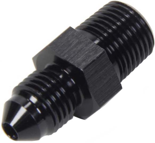 -3 AN To 1/4" NPT Straight Fitting.  Black.