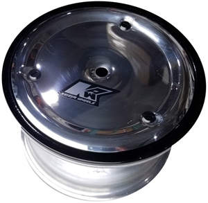 Keizer 600 Mini Sprint Wheel.  Front.  10"x6".  4" Offset.  With Bead Lock and Mud Cover.