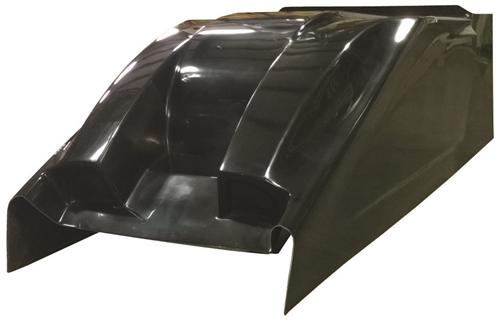 XXX Sprint Car Dual Duct Cool Air Hood.  Standard Height.  Black.