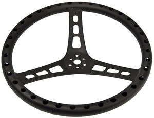 XXX Steering Wheel.  15" Wide.  1 1/4" Tube.  2 1/2" Dish. Lightweight Aluminum.  Black.