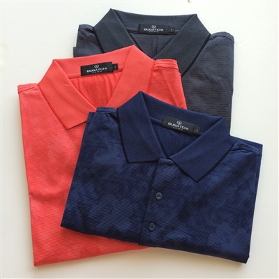 Bugatchi mens fancy mercerized cotton polo shirt