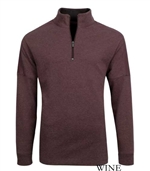 Bugatchi men'shalf zip long sleeve sweatshirt