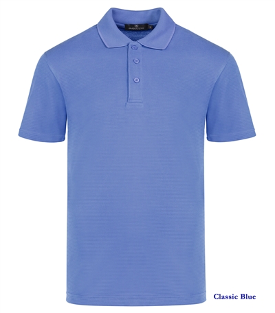 mens ribbed polo shirt small bugatchi classic blue