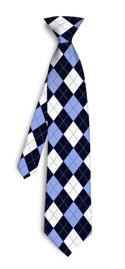 Blue and White Argyle Silk Tie LoudMouth Golf