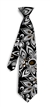 Shagadelic black white Silk Tie LoudMouth Golf