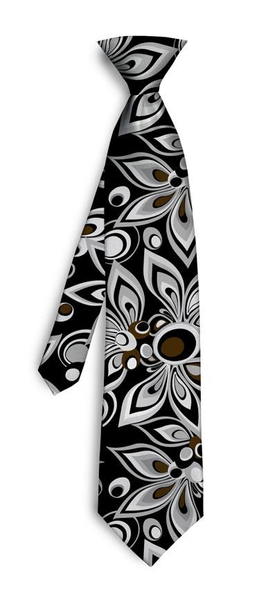 Shagadelic black white Silk Tie LoudMouth Golf