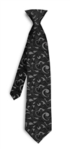 Loudmouth Golf Silver & Black Splash Mini Silk Tie