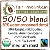 50/50 Water Processed Decaf Blend - Fair Trade Organic