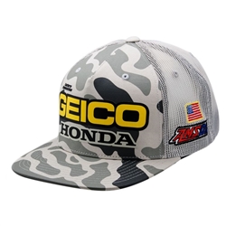 Geico Honda Snow Camo Cap