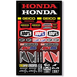 GEICO Honda 100% Decal Sheet