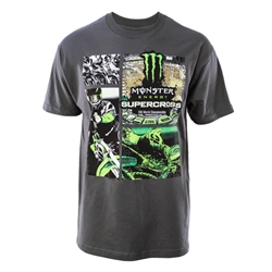 Monster Energy Supercross 2016 Blocks Gray Tee