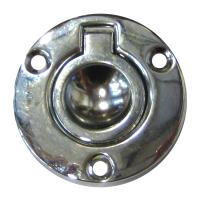 Perko Round Flush Ring Pull - 2&quot; - Chrome Plated Zinc