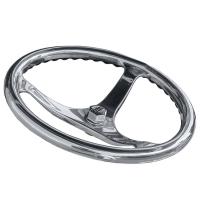 Edson 13&quot; SS ComfortGrip PowerWheel Steering Wheel - Polished - Fits 3/4&quot; Tapered Shaft