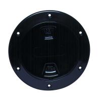Beckson 4&quot; Smooth Center Screw-Out Deck Plate - Black