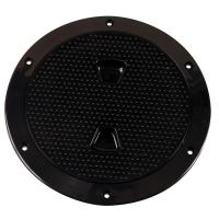 Beckson 6&quot; Non-Skid Screw-Out Deck Plate - Black