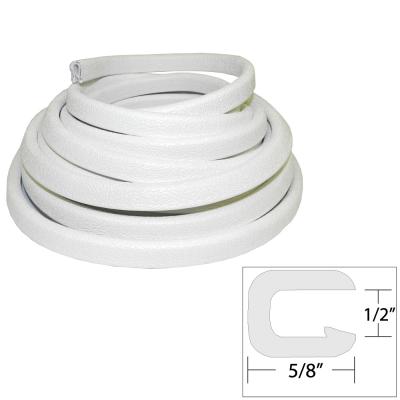 TACO Flexible Vinyl Trim - 1/2&quot; Opening x &quot;W x 25'L - White