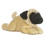 Realistic Stuffed Pug 11 Inch Plush Dog By Aurora