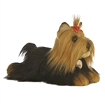 Realistic Stuffed Yorkshire Terrier 11 Inch Plush Dog By Aurora