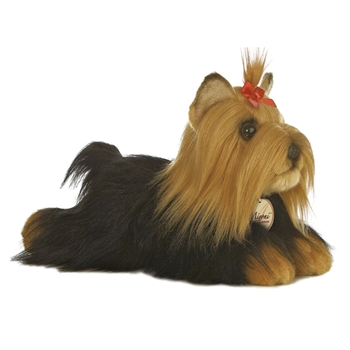 Realistic Stuffed Yorkshire Terrier 11 Inch Plush Dog By Aurora