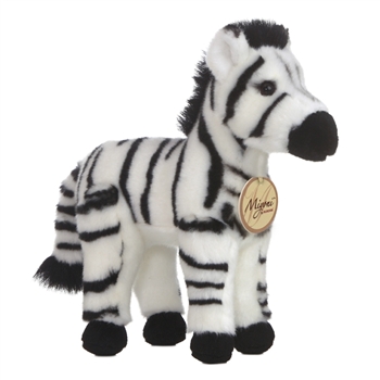 Realistic Stuffed Zebra 11 Inch Plush Animal By Aurora