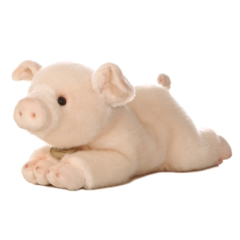 Realistic Stuffed Pig 11 Inch Plush Animal by Aurora