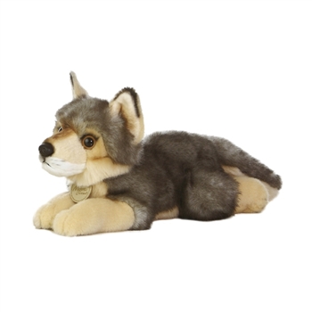 Realistic Stuffed Wolf 11 Inch Plush Animal by Aurora