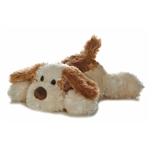 Scruff the Brown and Tan Stuffed Dog Mini Flopsie by Aurora