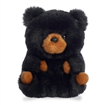 Cuddles the Stuffed Black Bear 5 Inch Rolly Pet Plush by Aurora