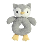 Owie the Owl Plush Baby Rattle by Ebba