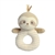 Naturally Sam the Plush Sloth Cotton Baby Rattle by Ebba