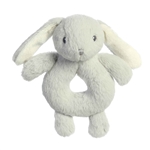 Dewey Dusk Plush Bunny Baby Rattle by Ebba