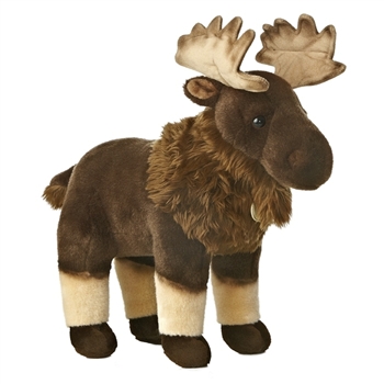 Realistic Stuffed Moose 11 Inch Plush Animal by Aurora