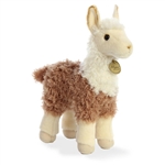 Realistic Stuffed Brown Llama 10 Inch Miyoni Plush by Aurora