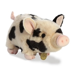 Realistic Stuffed Spotted Potbellied Pig 10 In. Miyoni Plush by Aurora