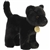 Realistic Stuffed Standing Black Panther Miyoni Wild Cat Plush by Aurora
