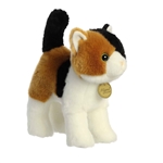 Realistic Stuffed Calico Cat 10 Inch Miyoni Plush by Aurora