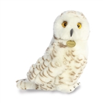 Realistic Stuffed Snowy Owl 15 Inch Miyoni Plush by Aurora