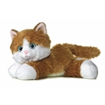 Sunshine the Stuffed Orange Tabby Cat Mini Flopsie by Aurora