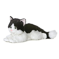 Oreo The Black and White Plush Cat 12 Inch Flopsie By Aurora