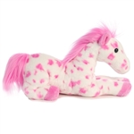 Dolly the Stuffed Pink Spotted Horse Flopsie by Aurora